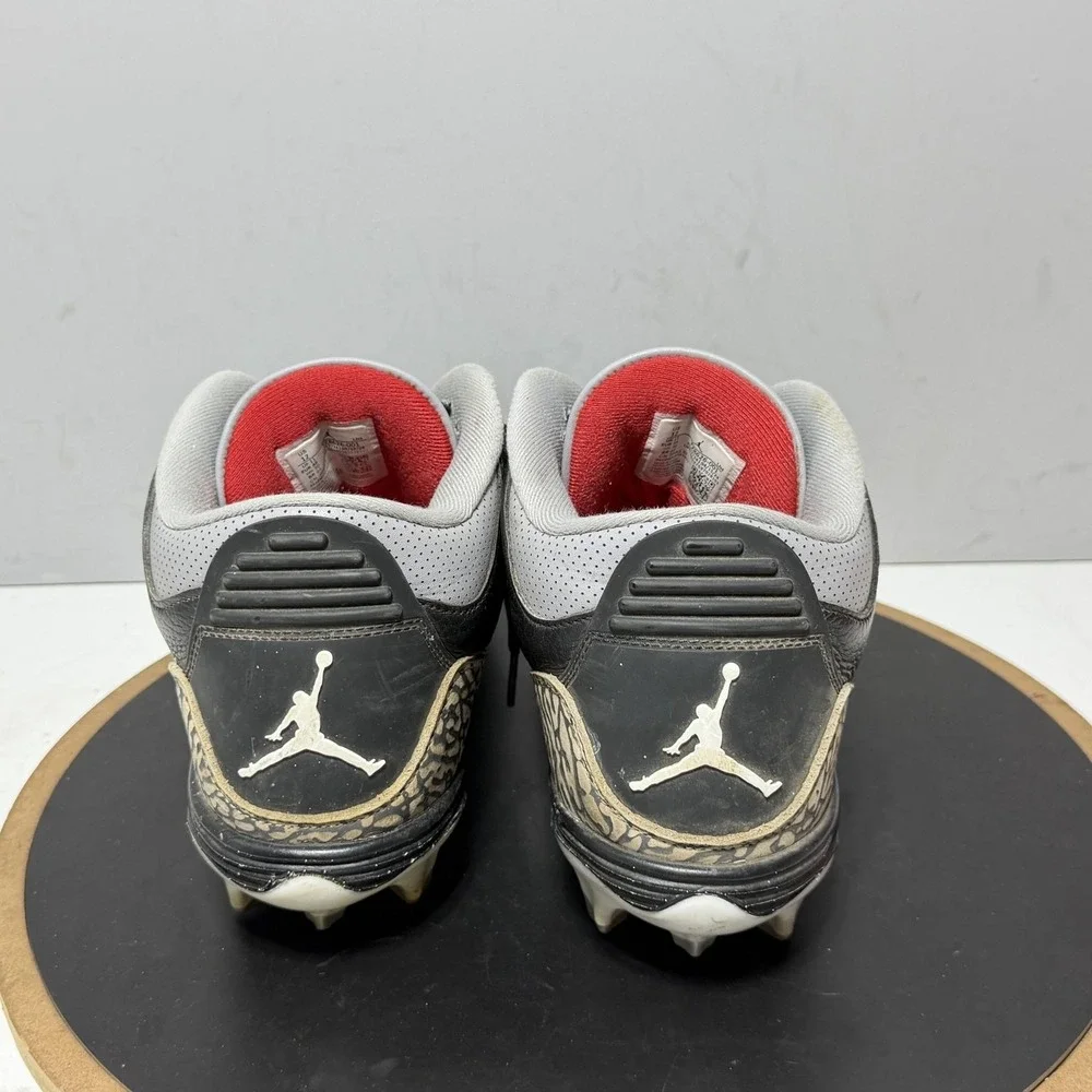 Jordan Baseball Cleats Shoes Mens 12 Black Gray Red Elephant Print FZ8626-001